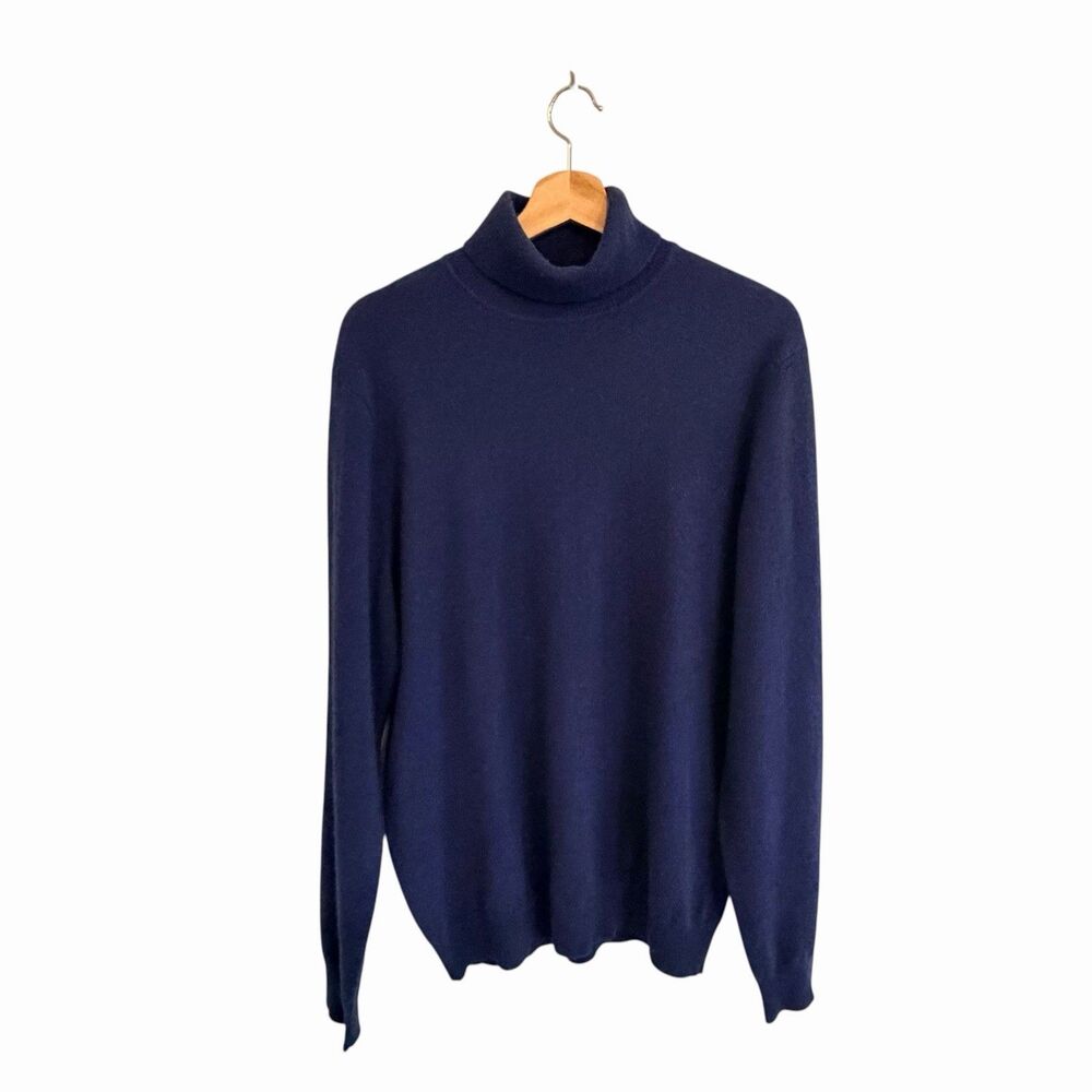 Club Room Mens 100% Cashmere Turtleneck Sweater Size M Quiet Luxury Old Money